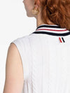 Thom Browne Cashmere RWB Cable V-Neck Vest 133071899 [P]