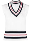 Thom Browne Cashmere RWB Cable V-Neck Vest 133071899 [P]