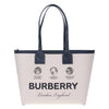 Burberry Label Print Cotton Medium London Tote Bag / 8063121 1 45269831 [P]
