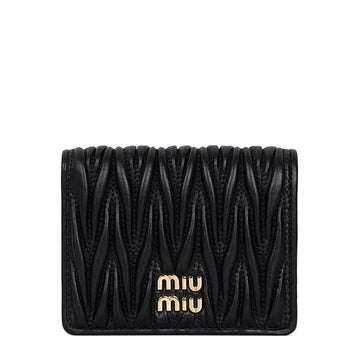 MIU MIU 26SS Geldbörse mit Matelassé in Schwarz 5MV204 AFPP F0002 122481829 [P]