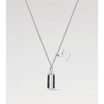 LOUIS VUITTON Monogram Eclipse Charm Necklace M96362 133101236 [P]