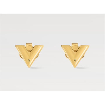 LOUIS VUITTON Essential V Stud Earrings 133101608 [P]