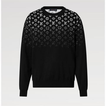 Louis Vuitton Crewneck White Black 1AFAPY / Men's Long Sleeve T-Shirt 133101683 [P]