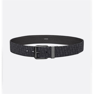 Dior Black Oblique Micro Jacquard Casual Belt 133105417 [P]