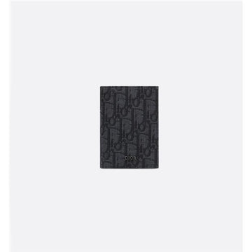 DIOR Vertikales 2-fach Kartenetui Schwarz Oblique Jacquard H03E 2ESCH138YSE 133105483 [P]