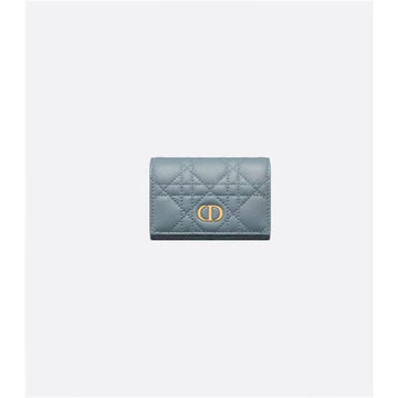 Dior Caro Glycine Wallet Blue S5132UWHC_M81B / Women's Compact Wallet 133105528 [P]