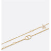 Dior Petit CD Double Necklace Gold Finish Metal White Crystal 133105600 [P]