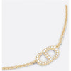 Dior Petit CD Necklace Gold Finish Metal Silver Tone Crystal 133105606 [P]