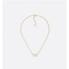 Dior Petit CD Necklace Gold Finish Metal Silver Tone Crystal 133105606 [P]