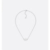 DIOR Petit CD Necklace Silber-Finish Metall Weißer Kristall D001 133105609 [P]