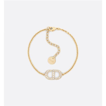 DIOR Petit CD Armband mit Gold-Finish und metallischem Silberton, Kristall 133105638 [P]