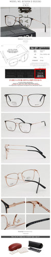 Bally Titanium Eyeglasses Frame BY5058D Lightweight Metal Unisex Square Asian Fit 123789015 [P]