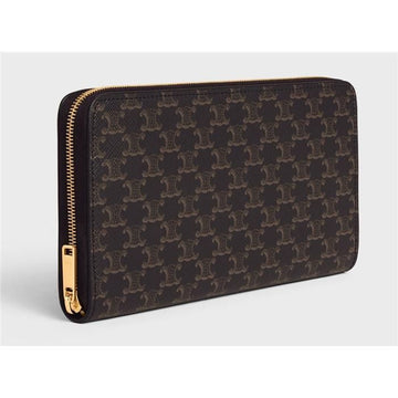 Celine Triomphe Canvas Zip Wallet 133105950 [P]