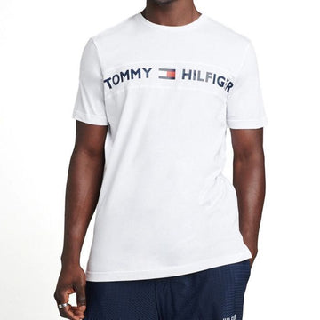 TOMMY HILFIGER モダンロゴクルーネック半袖Tシャツホワイト stamp: 09T3928-100 117649625 [P]