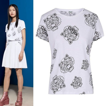 Kenzo Allover Tiger Short Sleeve T-Shirt stamp: F752TS8514YH 01 45114472