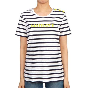 SAINT JAMES コウビレストライプ レディース 半袖Tシャツ 1672 88 63183169