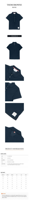 Thom Browne Cotton Crepe Jersey Round Collar Polo 59652879 [P]