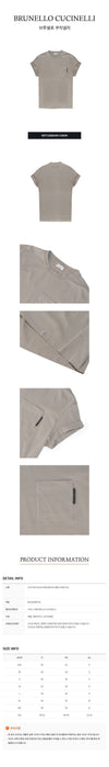 BRUNELLO CUCINELLI ポケット付きターンアップスリーブTシャツ 67233290 [P]