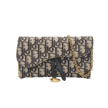 Dior Blue Oblique Jacquard Saddle WOC Chain Wallet Crossbody Bag S5614CTZQ_M928 133280900