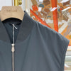 HERMES Weste mit Lederbesatz Grau 552840 133297772 [P]