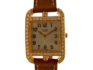 HERMES Käfcode 18K Roségold Diamant Kleine Uhr CC1.272 133312240