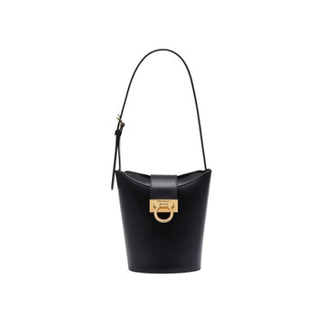 SALVATORE FERRAGAMO ゴールドトーン ガンチーニ トリフォリオ ショルダーバッグ 21-1194 0748442 48799006