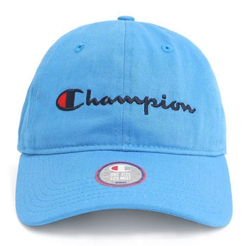 CHAMPION クラシックブラシドコットントワイルロゴキャップブルージェイ H0672-YI8 118695257