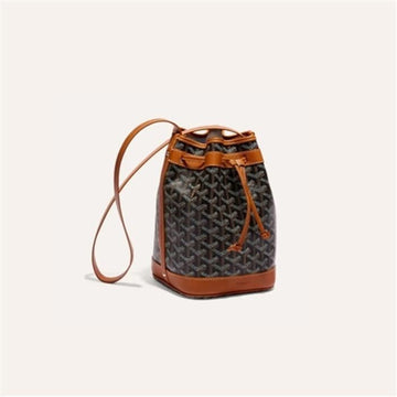 GOYARD Petit Floral Bucket Bag Black, Tan 133341379 [P]