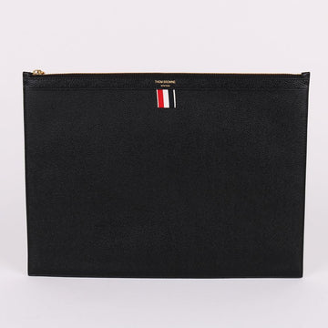 Thom Browne Three-stripe Black Gold-plated XL Clutch Bag 133366152