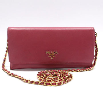 Prada Pink Saffiano WOC Gold Chain Crossbody Bag 1M1290 133533178