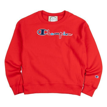 CHAMPION Reverse Weave 3-Farben Skript Logo Damen Crewneck Scarletti 118695518