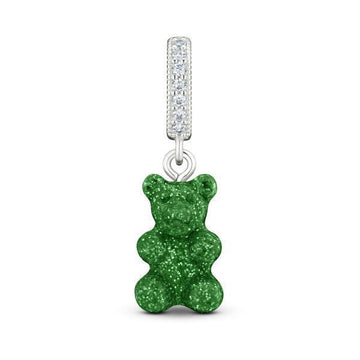 CRYSTAL HAZE JEWELRY NOSTALGIA BEAR-GREEN HAZE-PAVE CONNECTOR SILBER 41496045