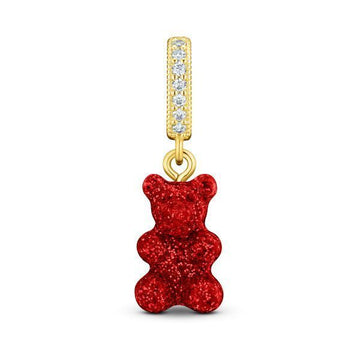 Crystal Haze Jewelry Nostalgia Bear - Red Velvet - Pave Connector 41496010
