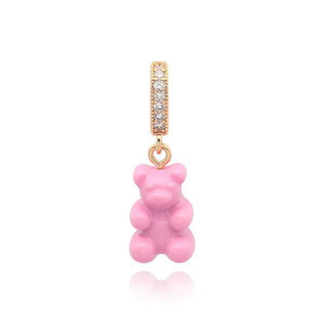 Crystal Haze Jewelry Nostalgia Bear-Candy Pink-Pave Connector 40015550