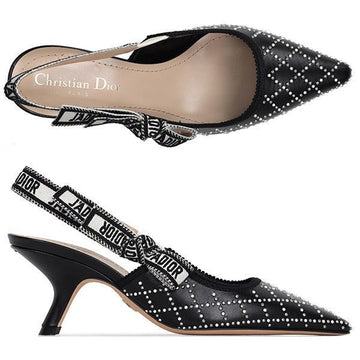 Dior Black Satin Slingback Pump Heels KCV302VSP 900 123905302 [P]
