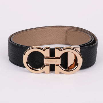 SALVATORE FERRAGAMO フェラガモ ガンチーニ ゴールドトーン リバーシブル メンズベルト 133569456