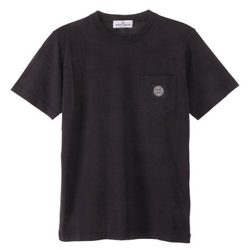 STONE ISLAND ジュニア ポケット 半袖 Tシャツ ブラック 801620347 V0029 98806734