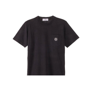 Stone Island Kids Pocket Short Sleeve T-shirt Black 801620347 V0029 98806726