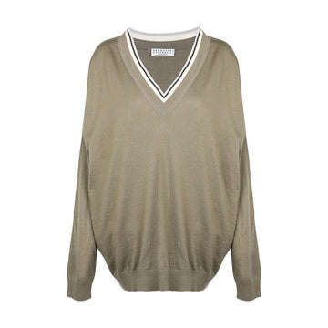 BRUNELLO CUCINELLI 女性 チェーンディテール Vネックニット CV021 M14814302 133587343