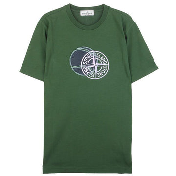 Stone Island Junior Basketball T-Shirt Khaki V0053 781621070 50262115