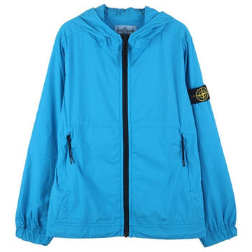 Stone Island Kids Wappen Hooded Jacket Turquoise 761640532 V0042 33600569