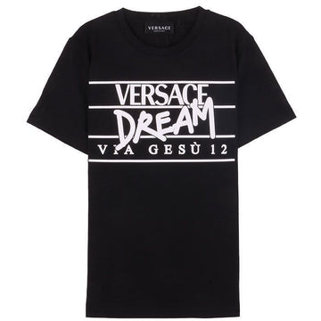 VERSACE キッズ クルーネック Tシャツ 1000239 1A03627 2B020 33393491