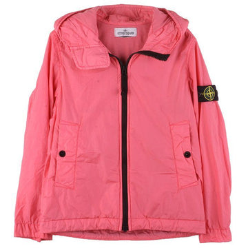 Stone Island Kids Wappen Hooded Jacket Pink 761640233 V0087 32566112
