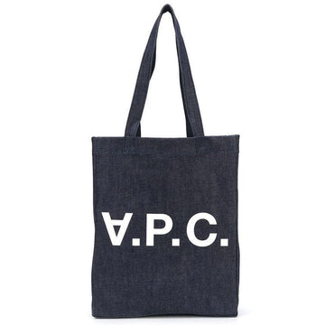 APC Denim Tote Bag with LAURE Logo Print COCSX M61445 IAI 43803960