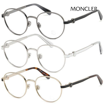 Moncler Eyeglass Frame ML5179 Round Silver Gold Luxury Retro Metal Frame 123515764