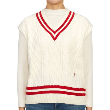 SPORTY & RICH ニットベスト WS1062CR クレーム 62852689