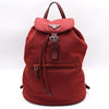 Prada 1BZ032 Red Fabric Pocono Nylon Silver Triangle Logo Backpack 133652115 [P]