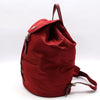 Prada 1BZ032 Red Fabric Pocono Nylon Silver Triangle Logo Backpack 133652115 [P]