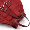 Prada 1BZ032 Red Fabric Pocono Nylon Silver Triangle Logo Backpack 133652115 [P]