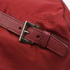 Prada 1BZ032 Red Fabric Pocono Nylon Silver Triangle Logo Backpack 133652115 [P]